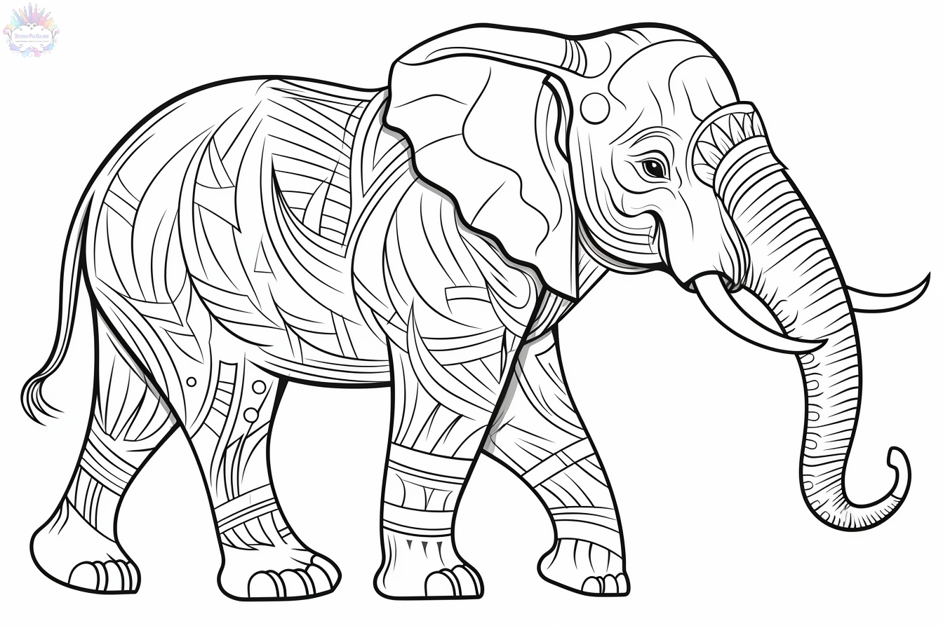 Elephant Mandala Coloring Pages for Adult Unique 103