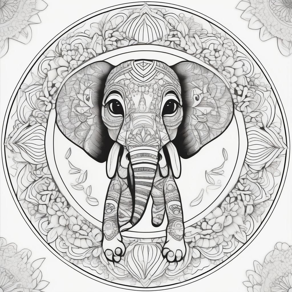 Elephant Mandala Coloring Pages for Adult Unique 104