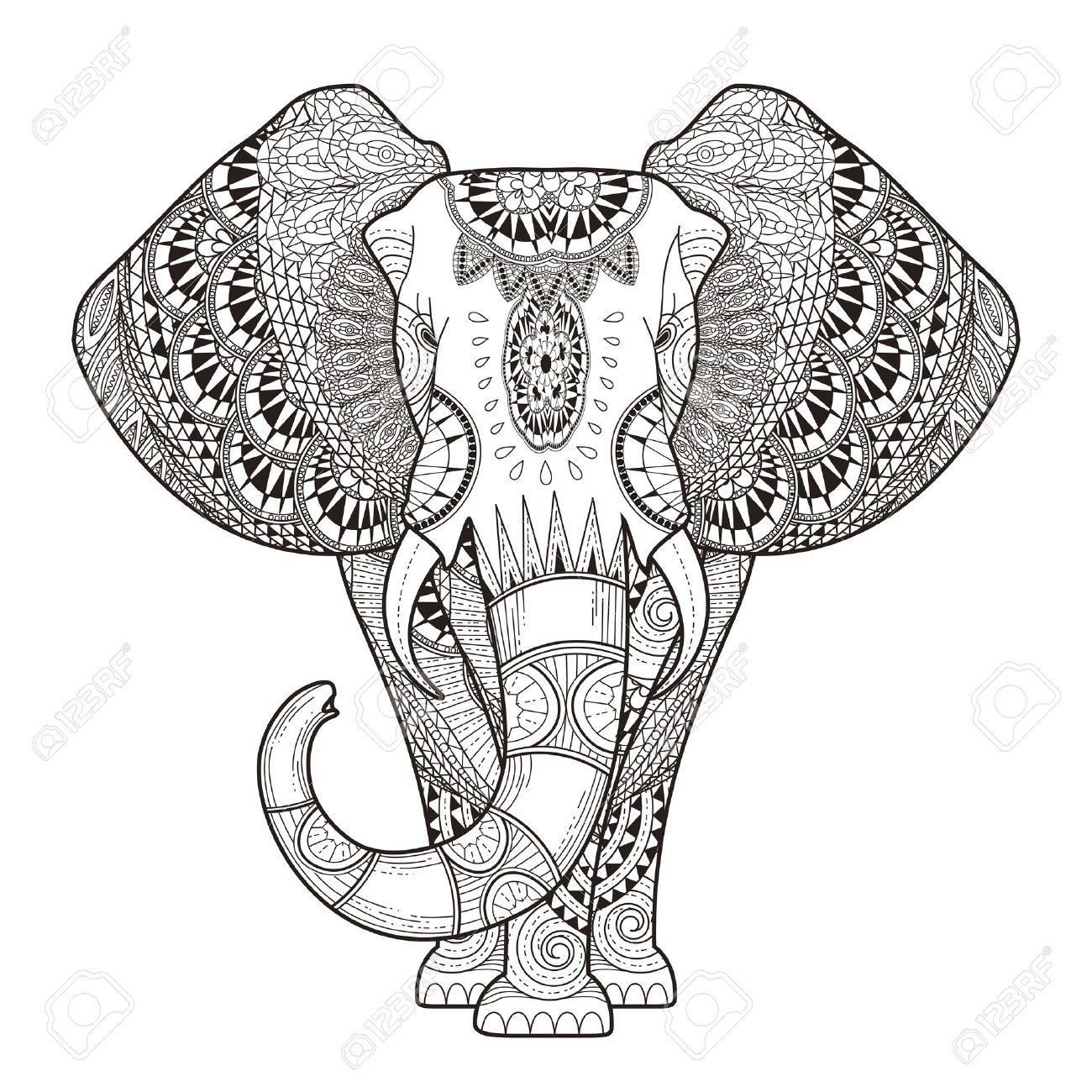 Elephant Mandala Coloring Pages for Adult Unique 113