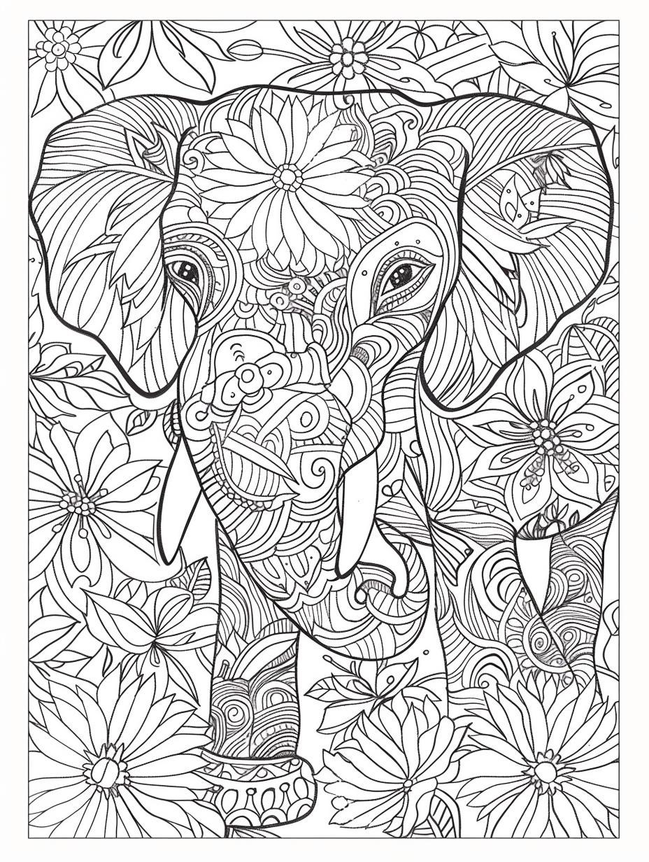 Elephant Mandala Coloring Pages for Adult Unique 115