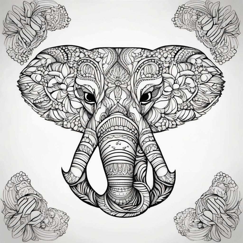 Elephant Mandala Coloring Pages for Adult Unique 119