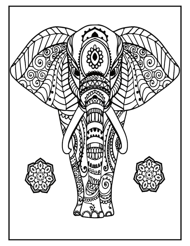 Elephant Mandala Coloring Pages for Adult Unique 12