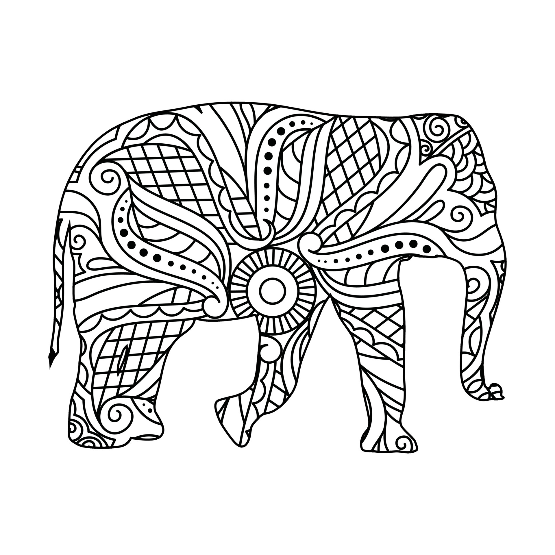 Elephant Mandala Coloring Pages for Adult Unique 120