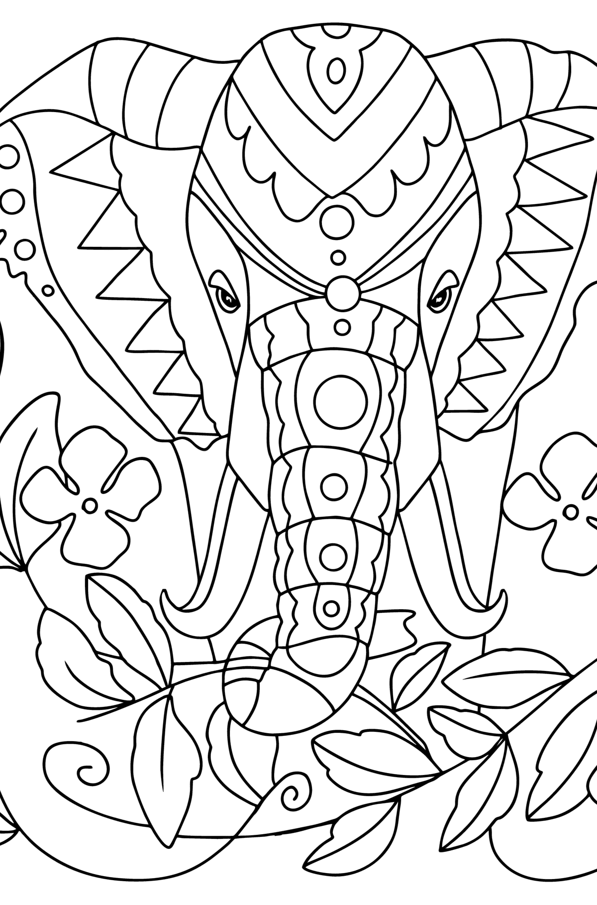 Elephant Mandala Coloring Pages for Adult Unique 121