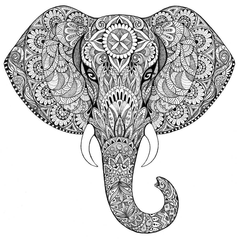 Elephant Mandala Coloring Pages for Adult Unique 14