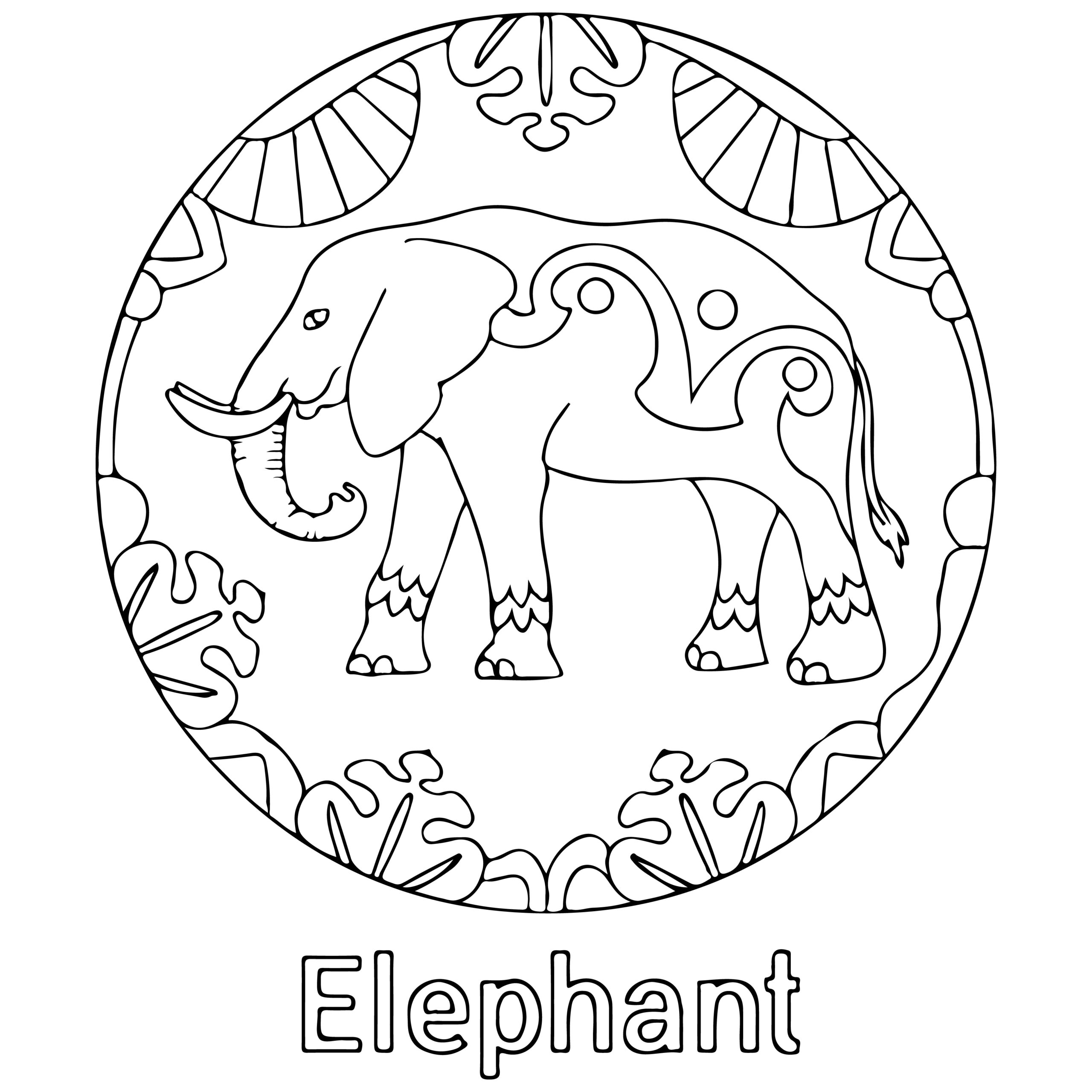 Elephant Mandala Coloring Pages for Adult Unique 146