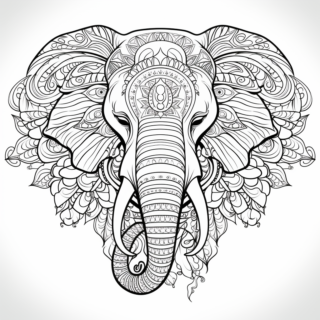 Elephant Mandala Coloring Pages for Adult Unique 147