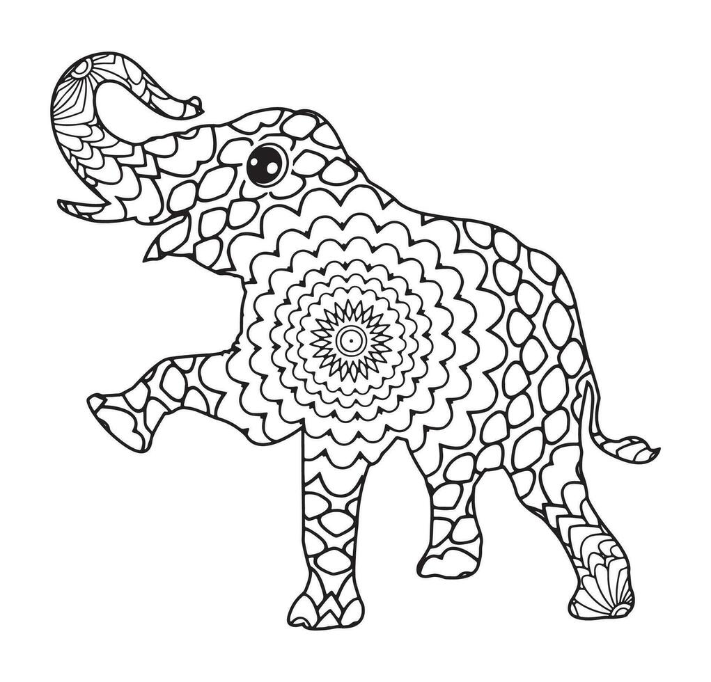 Elephant Mandala Coloring Pages for Adult Unique 148