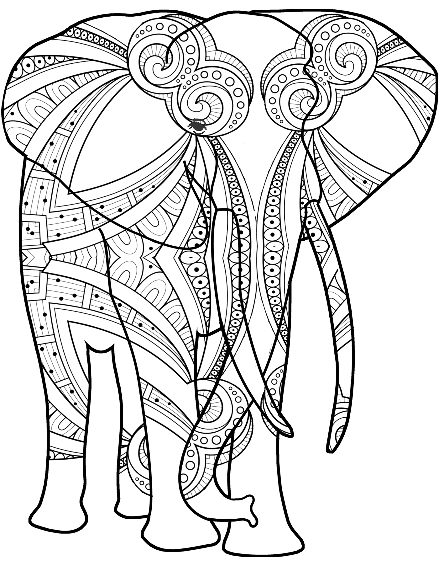 Elephant Mandala Coloring Pages for Adult Unique 152