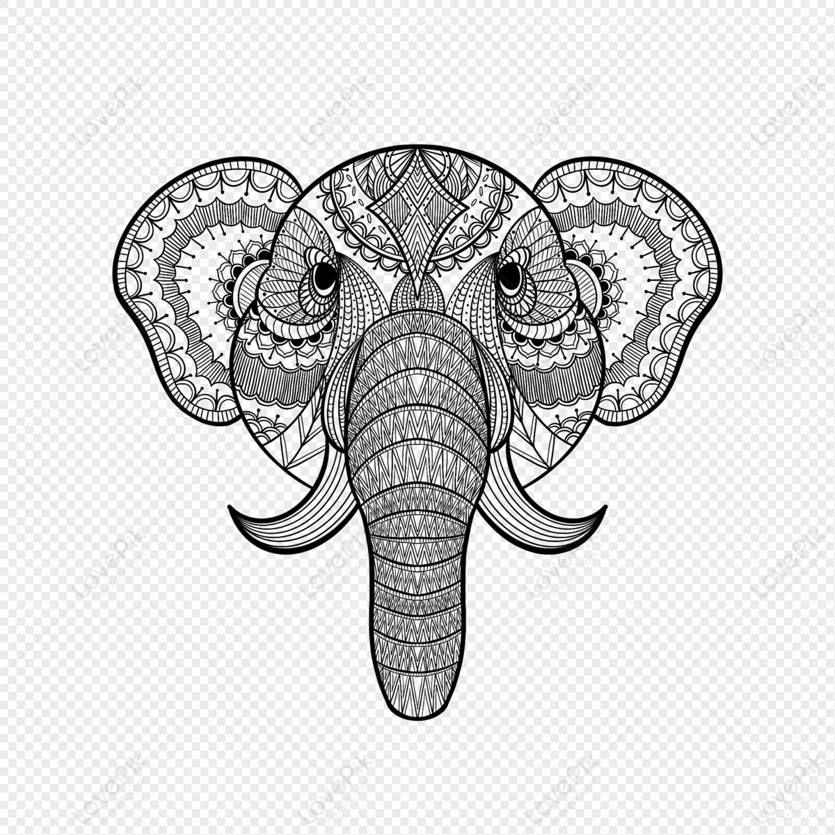 Elephant Mandala Coloring Pages for Adult Unique 165