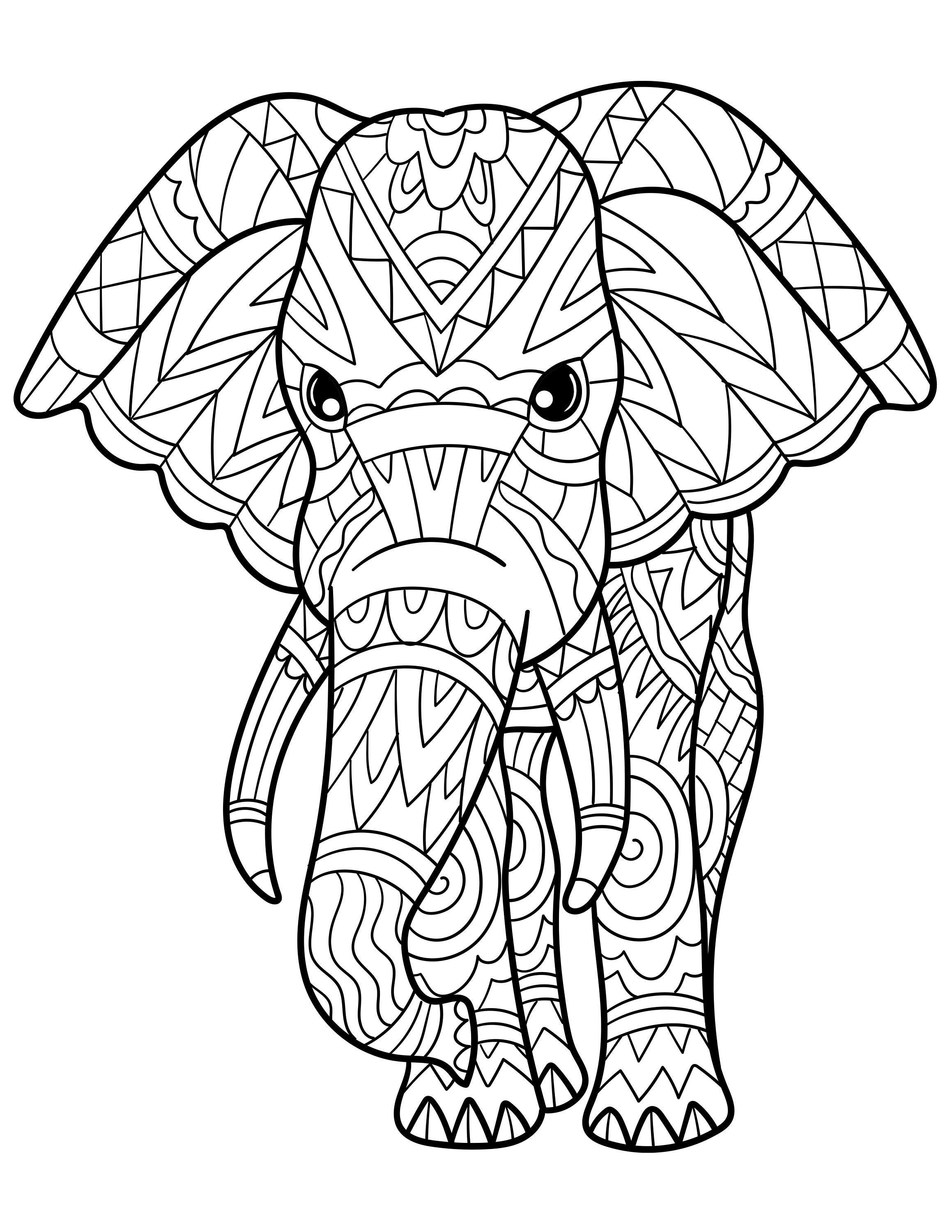 Elephant Mandala Coloring Pages for Adult Unique 174