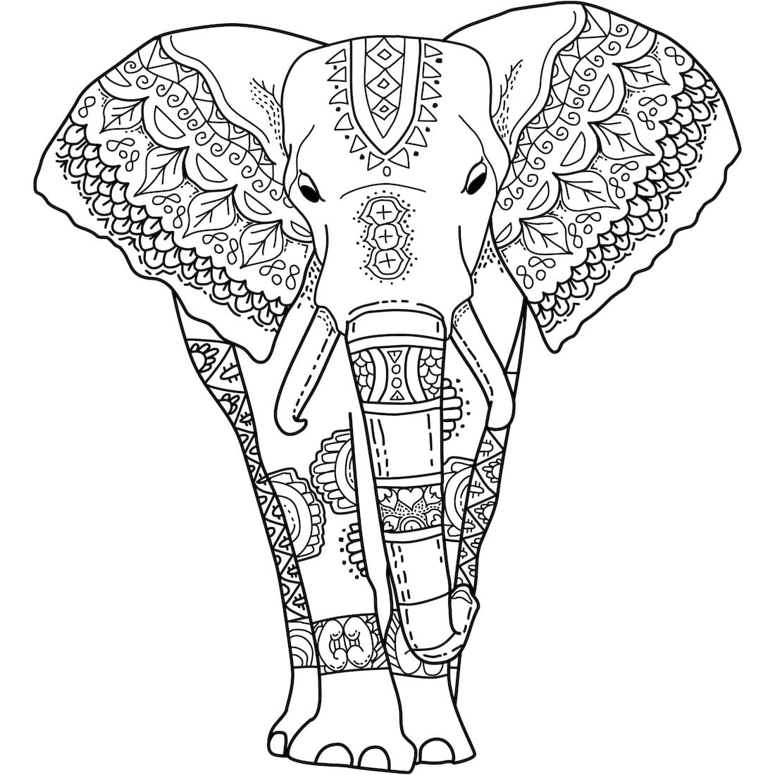 Elephant Mandala Coloring Pages for Adult Unique 18