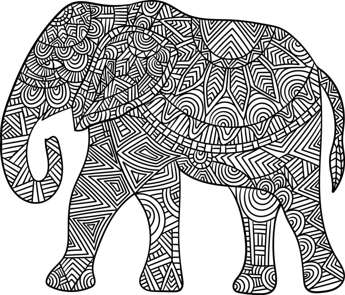 Elephant Mandala Coloring Pages for Adult Unique 19