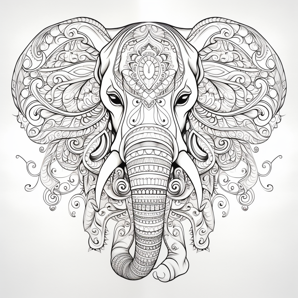 Elephant Mandala Coloring Pages for Adult Unique 190