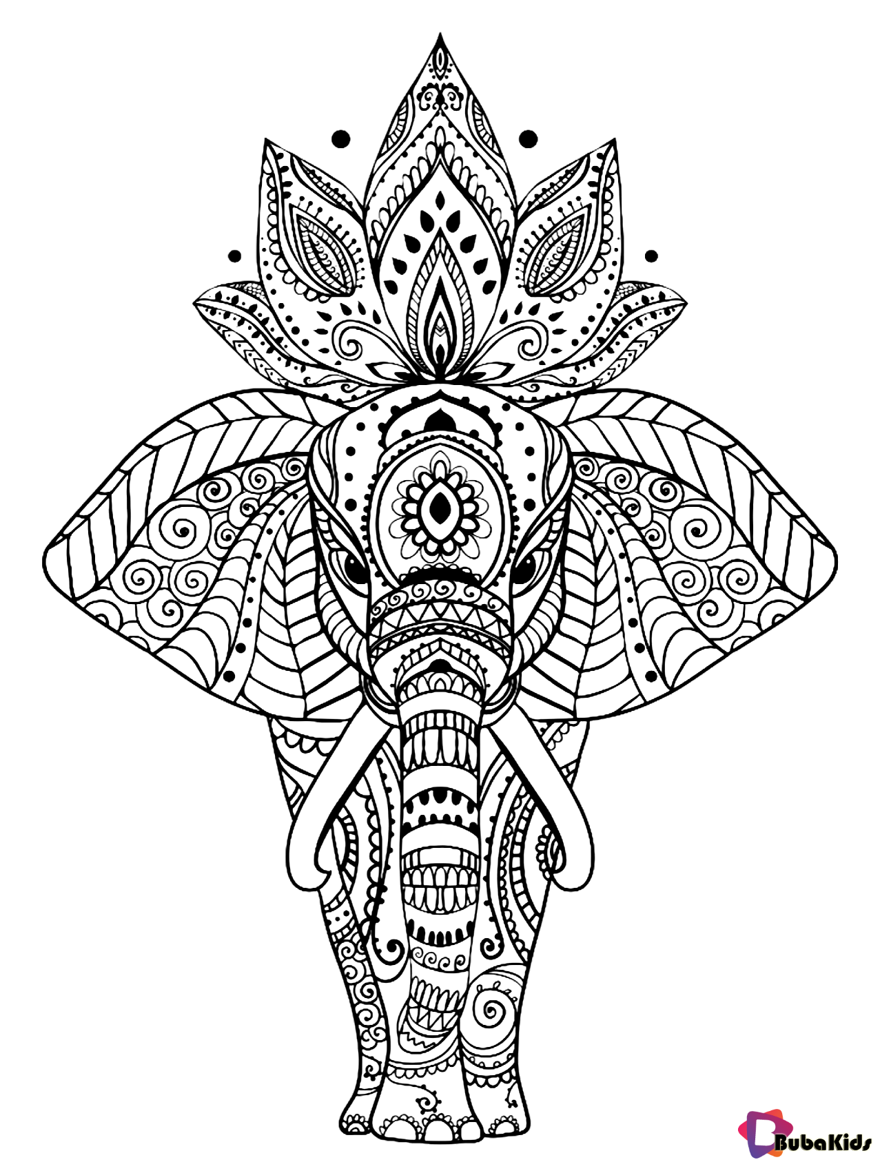 Elephant Mandala Coloring Pages for Adult Unique 195