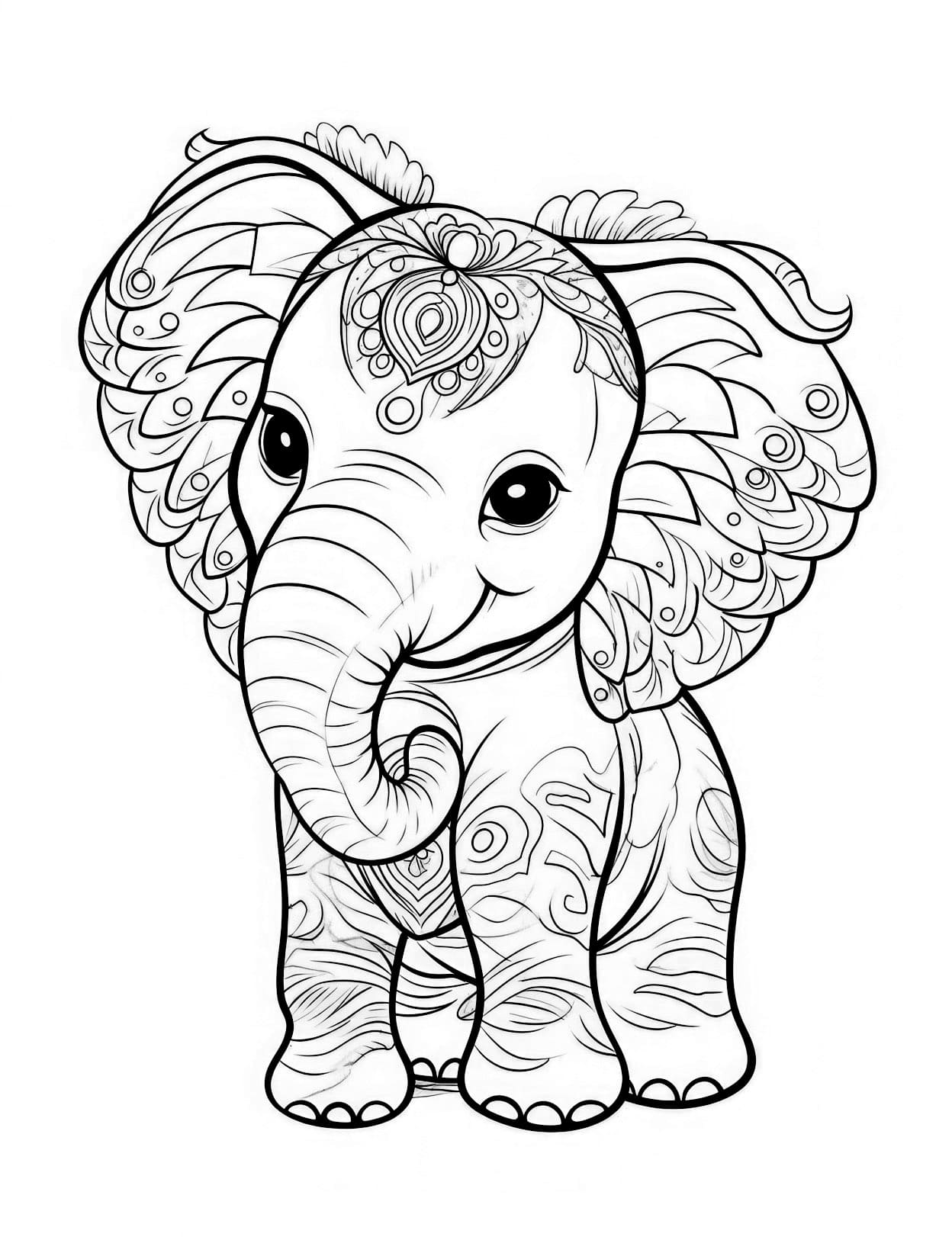 Elephant Mandala Coloring Pages for Adult Unique 198