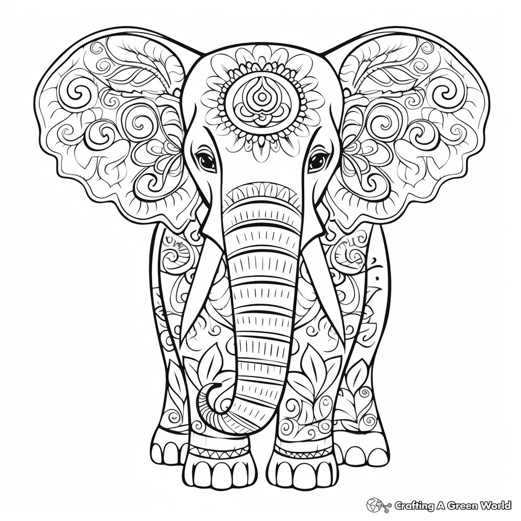 Elephant Mandala Coloring Pages for Adult Unique 200