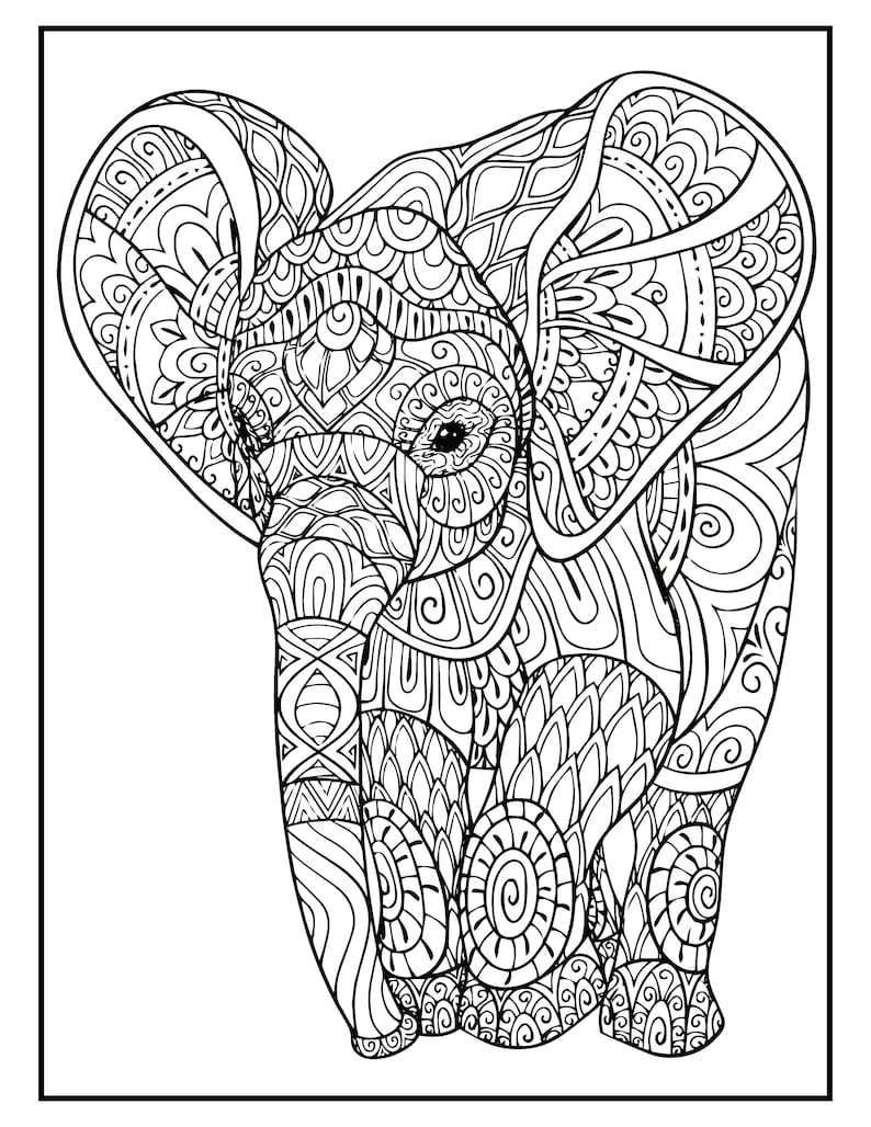 Elephant Mandala Coloring Pages for Adult Unique 21