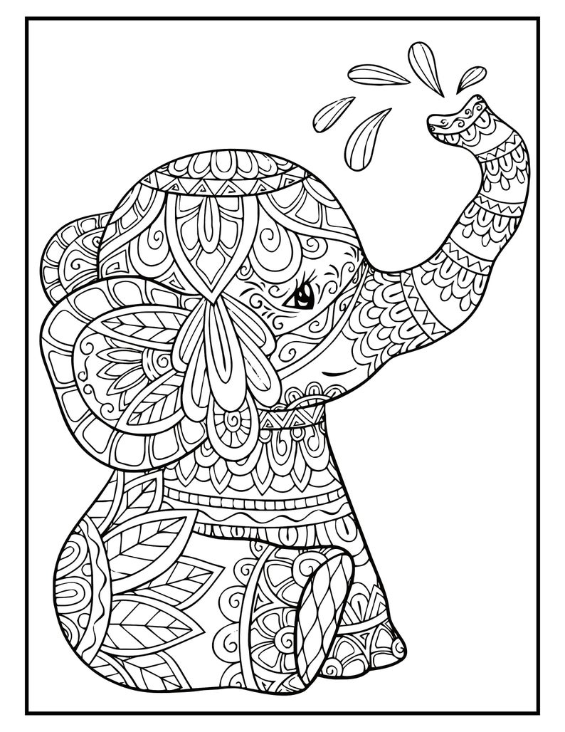 Elephant Mandala Coloring Pages for Adult Unique 22