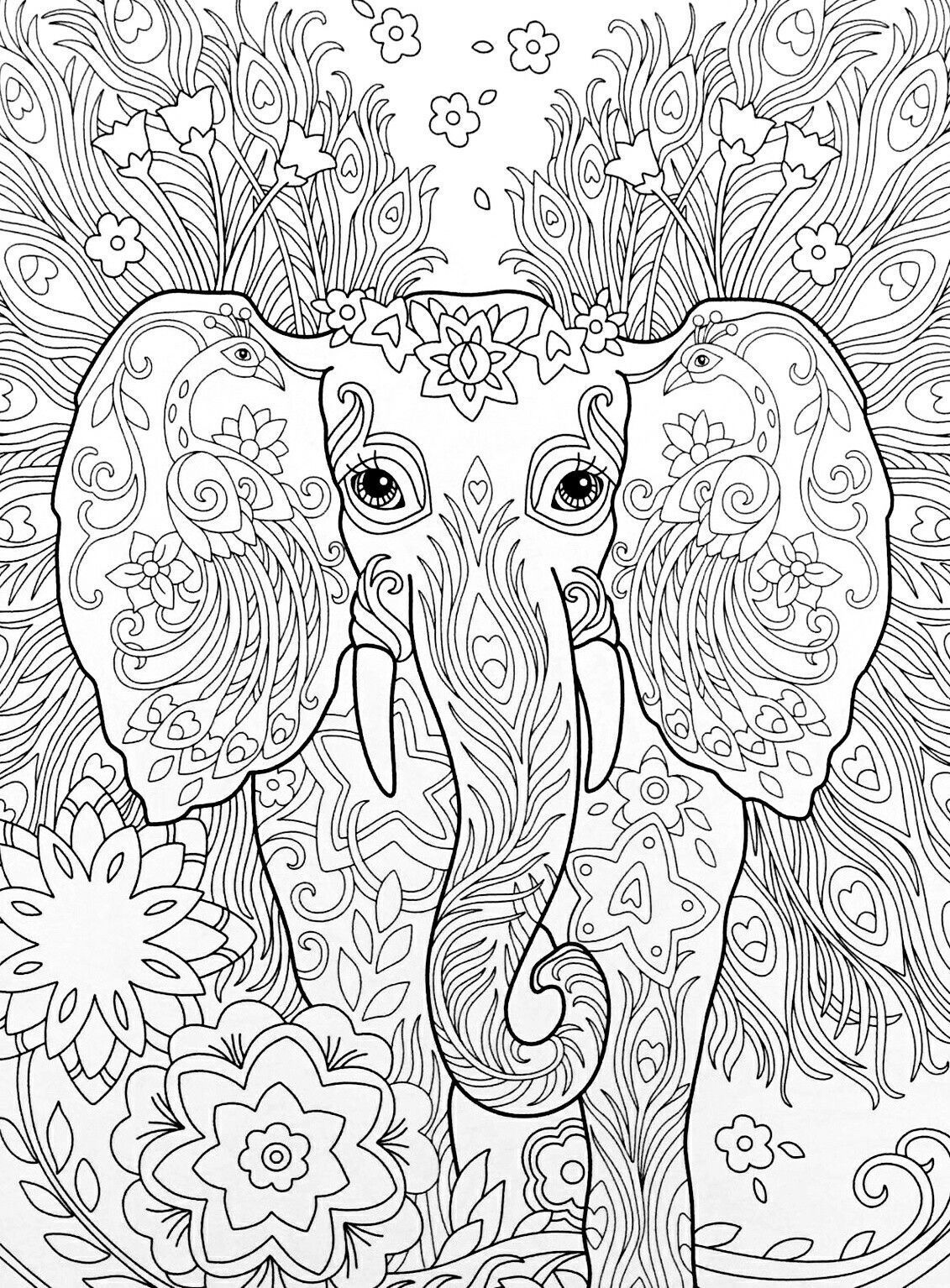 Elephant Mandala Coloring Pages for Adult Unique 24