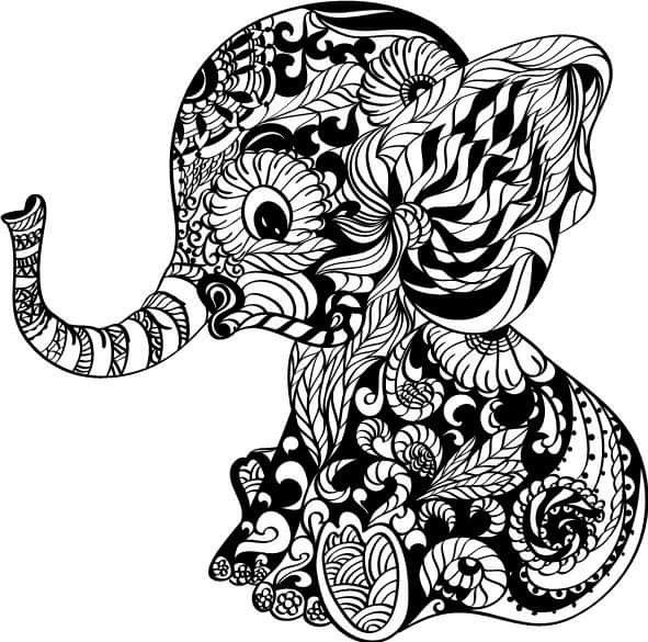 Elephant Mandala Coloring Pages for Adult Unique 29