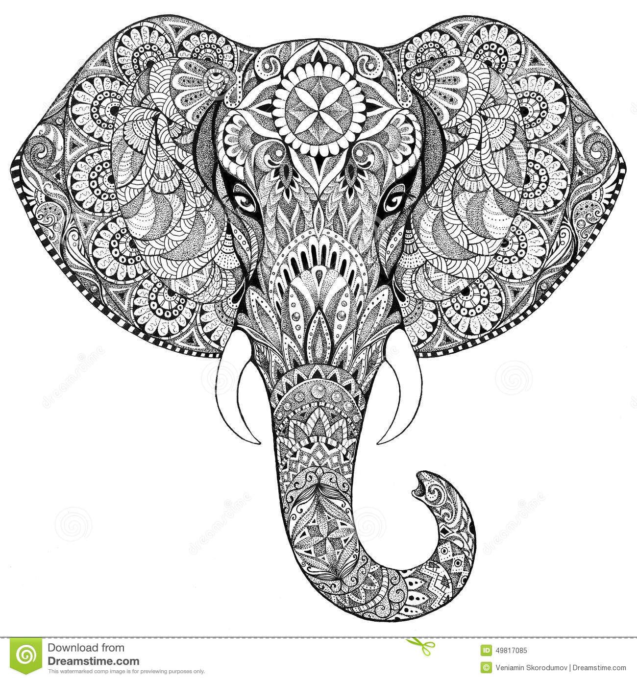 Elephant Mandala Coloring Pages for Adult Unique 32