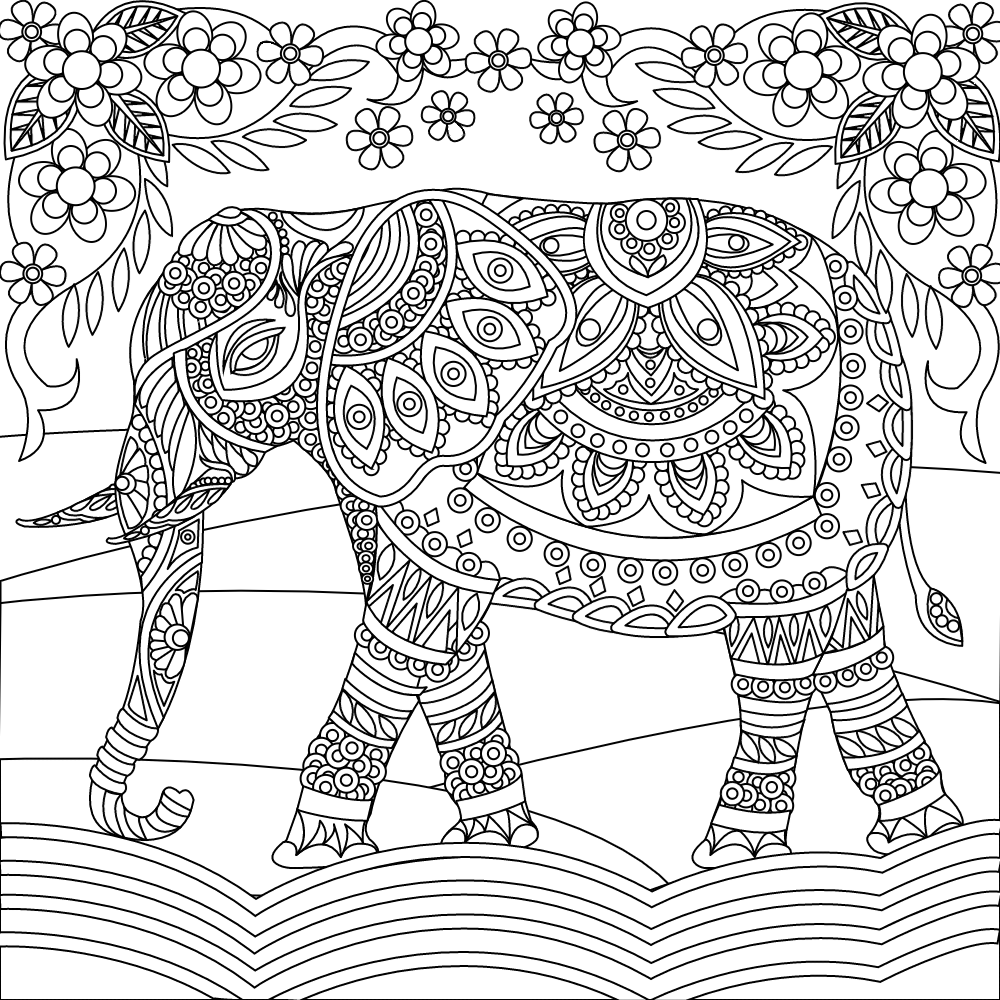 Elephant Mandala Coloring Pages for Adult Unique 37