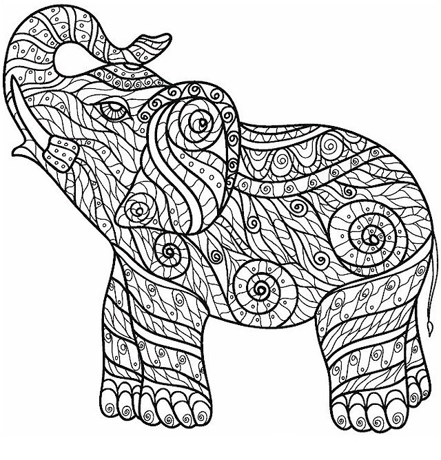 Elephant Mandala Coloring Pages for Adult Unique 44