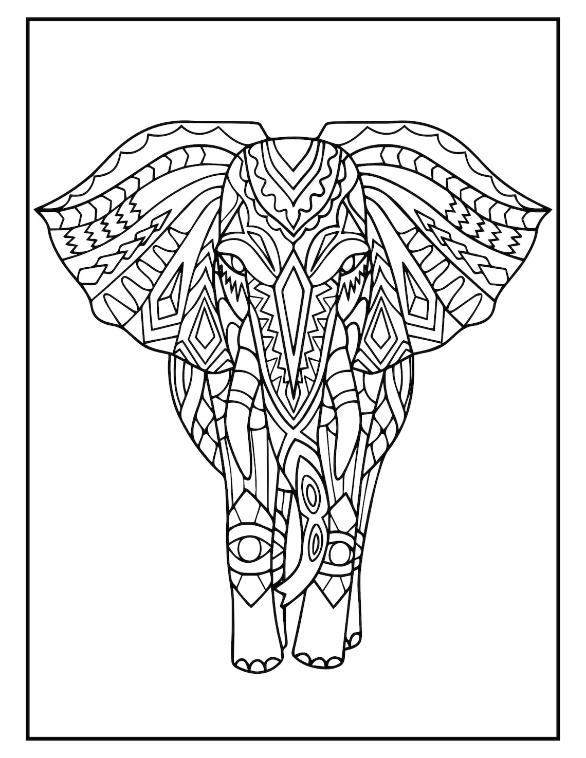 Elephant Mandala Coloring Pages for Adult Unique 47