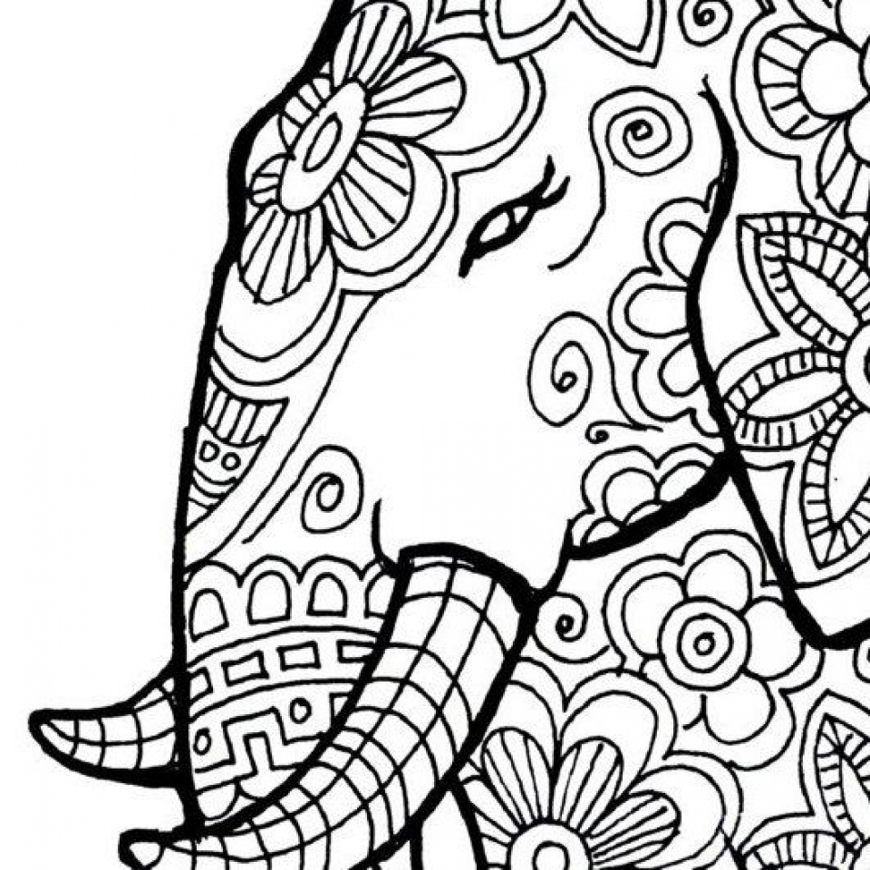 Elephant Mandala Coloring Pages for Adult Unique 54