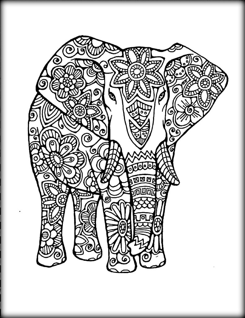 Elephant Mandala Coloring Pages for Adult Unique 56