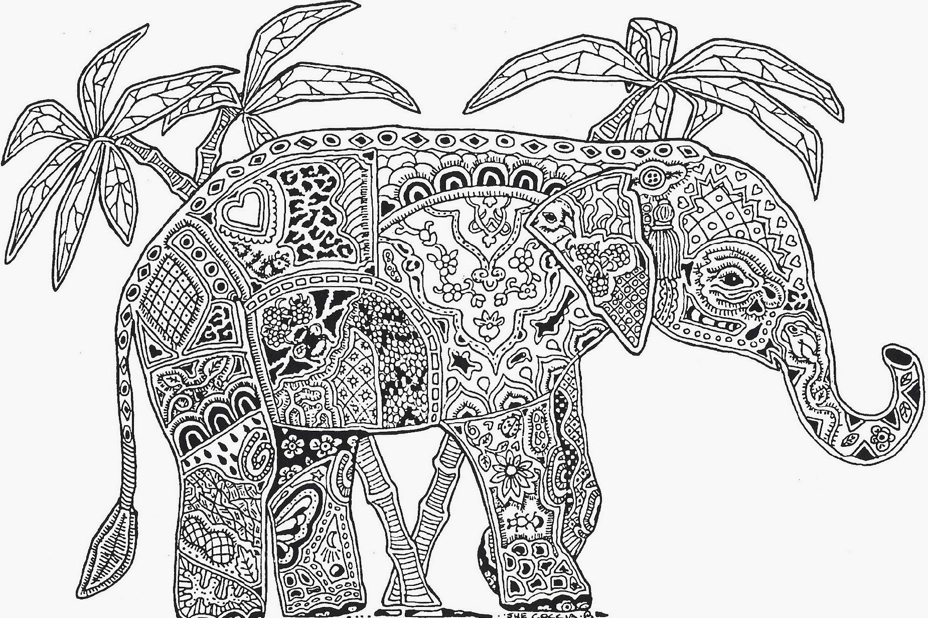 Elephant Mandala Coloring Pages for Adult Unique 57