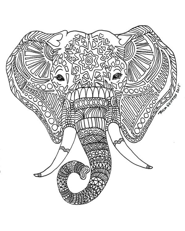 Elephant Mandala Coloring Pages for Adult Unique 59