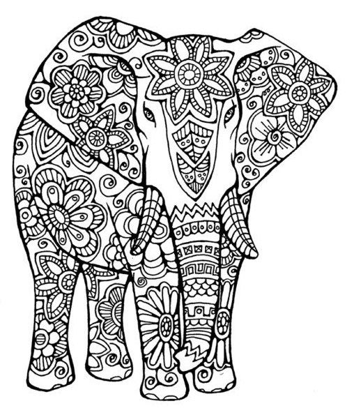 Elephant Mandala Coloring Pages for Adult Unique 64