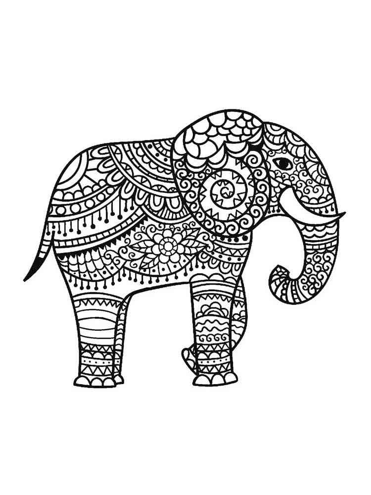 Elephant Mandala Coloring Pages for Adult Unique 67