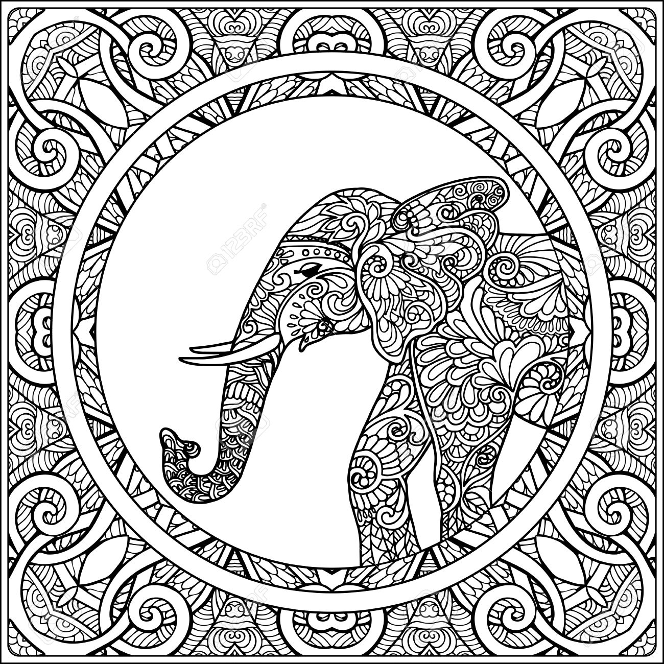 Elephant Mandala Coloring Pages for Adult Unique 70