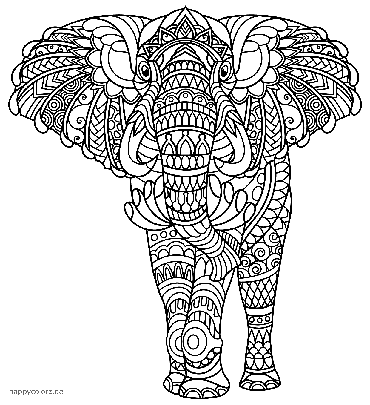 Elephant Mandala Coloring Pages for Adult Unique 71