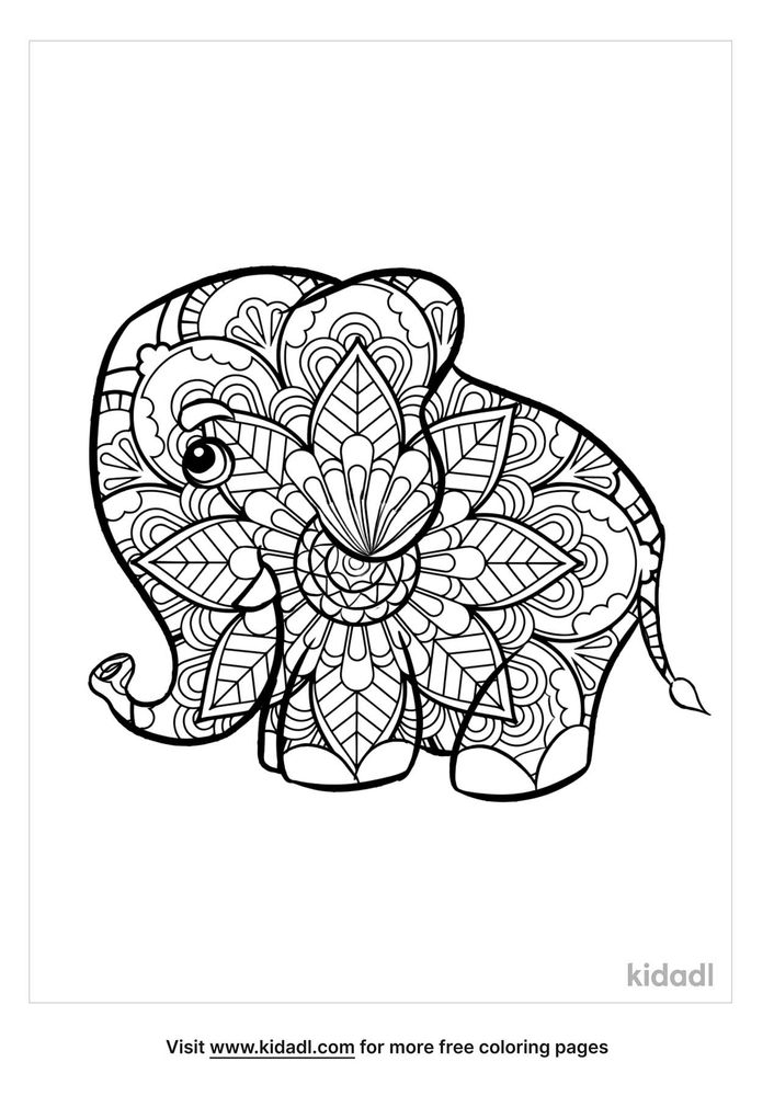 Elephant Mandala Coloring Pages for Adult Unique 72