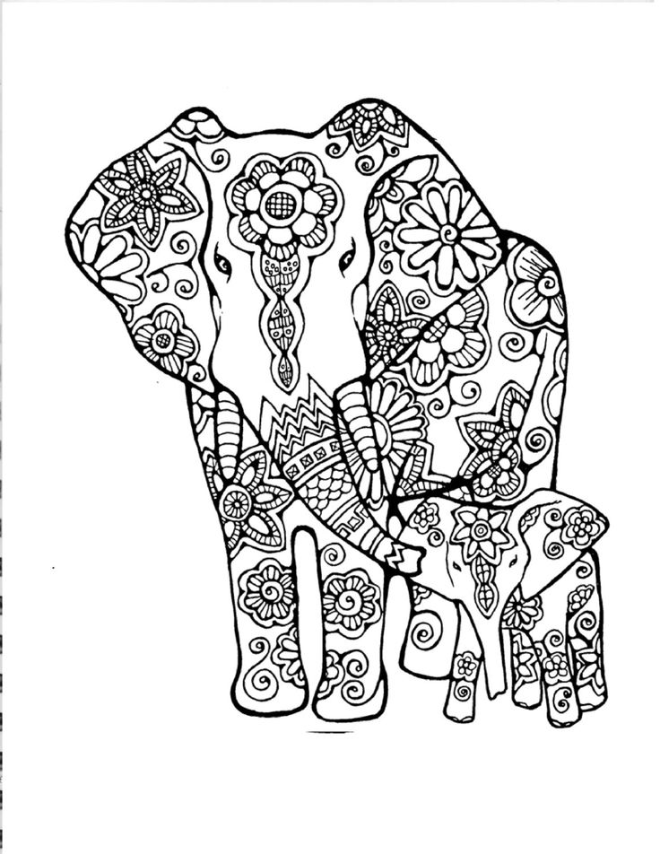 Elephant Mandala Coloring Pages for Adult Unique 74