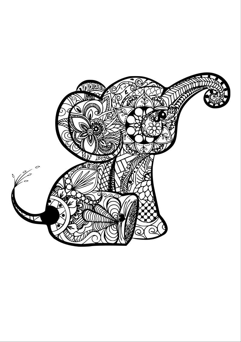 Elephant Mandala Coloring Pages for Adult Unique 80