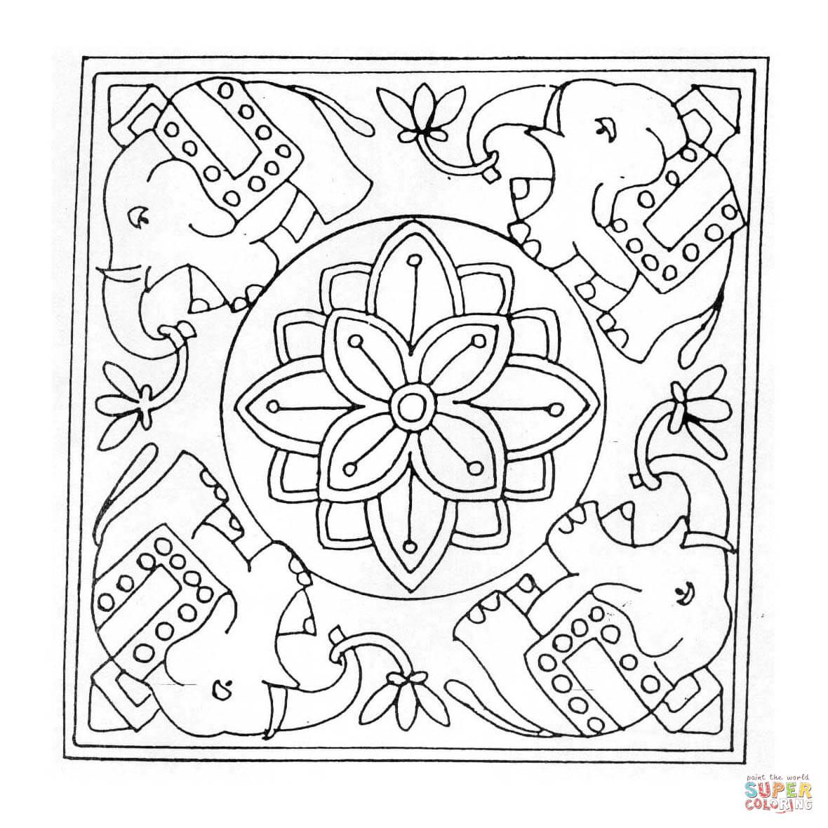 Elephant Mandala Coloring Pages for Adult Unique 83