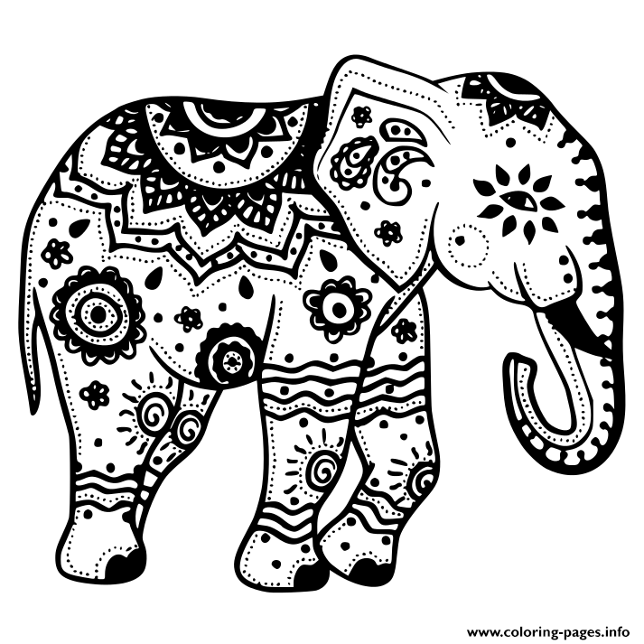 Elephant Mandala Coloring Pages for Adult Unique 96