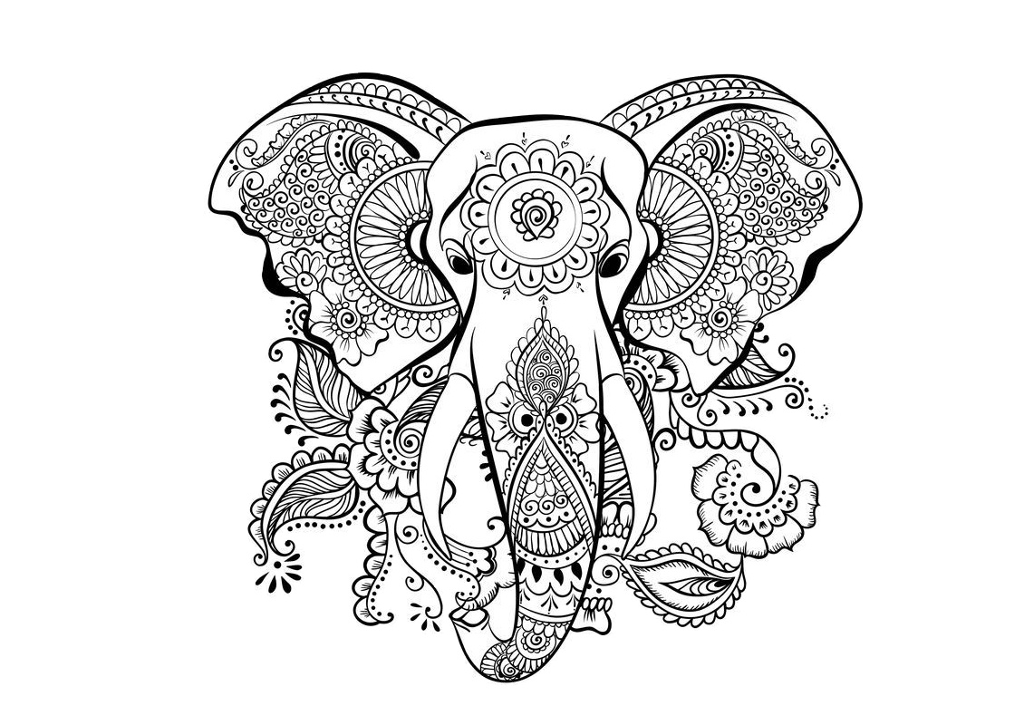 Elephant Mandala Coloring Pages for Adult Unique 97