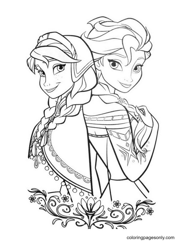 Frozen 2 Elsa and Anna Coloring Pages 101