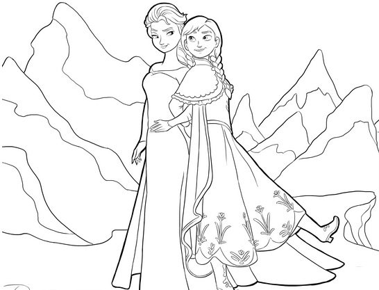 Frozen 2 Elsa and Anna Coloring Pages 105