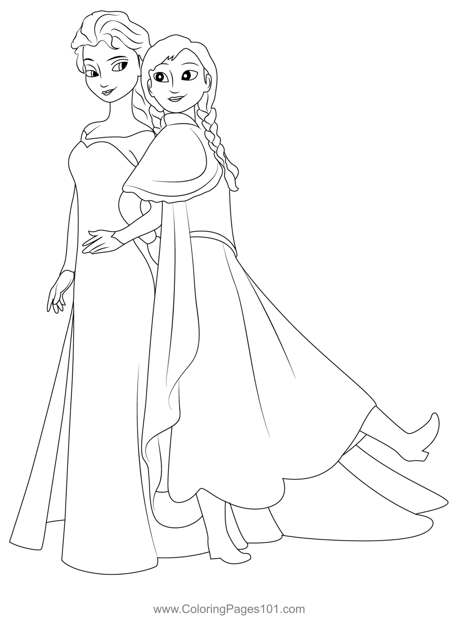 Frozen 2 Elsa and Anna Coloring Pages 108