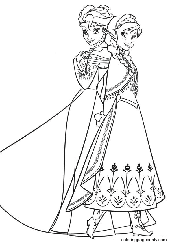 Frozen 2 Elsa and Anna Coloring Pages 109