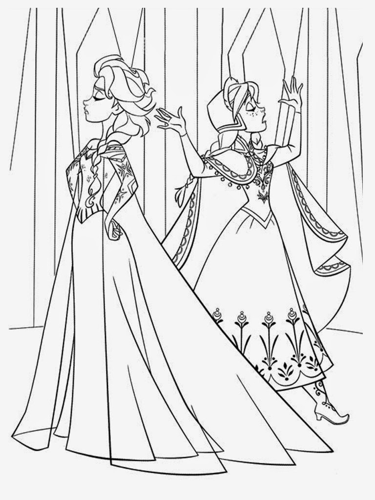 Frozen 2 Elsa and Anna Coloring Pages 111