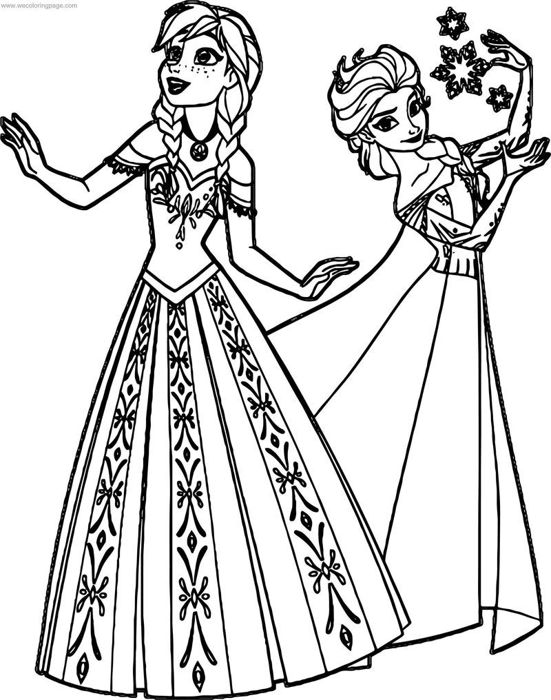 Frozen 2 Elsa and Anna Coloring Pages 112