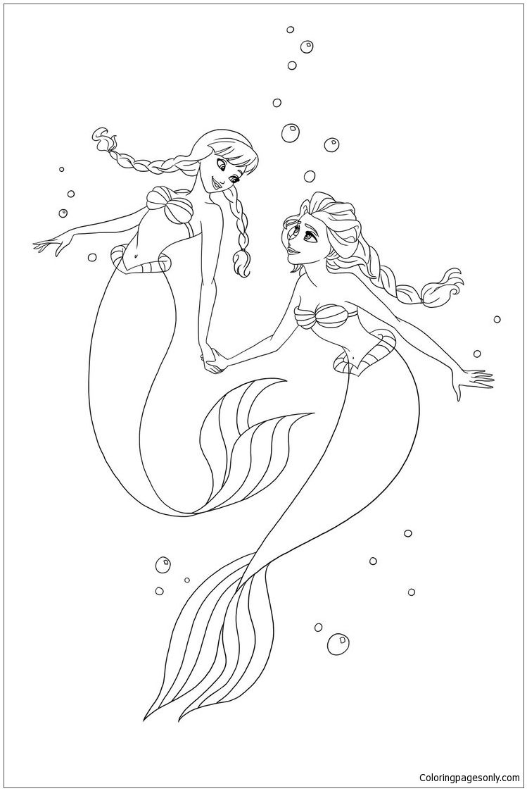 Frozen 2 Elsa and Anna Coloring Pages 113